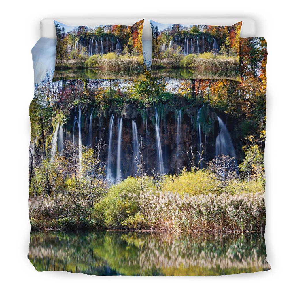 Travel Croatia Piltvice National Park Nature Waterfall Bedding Set - Top Content | POD Collection | Free Shipping