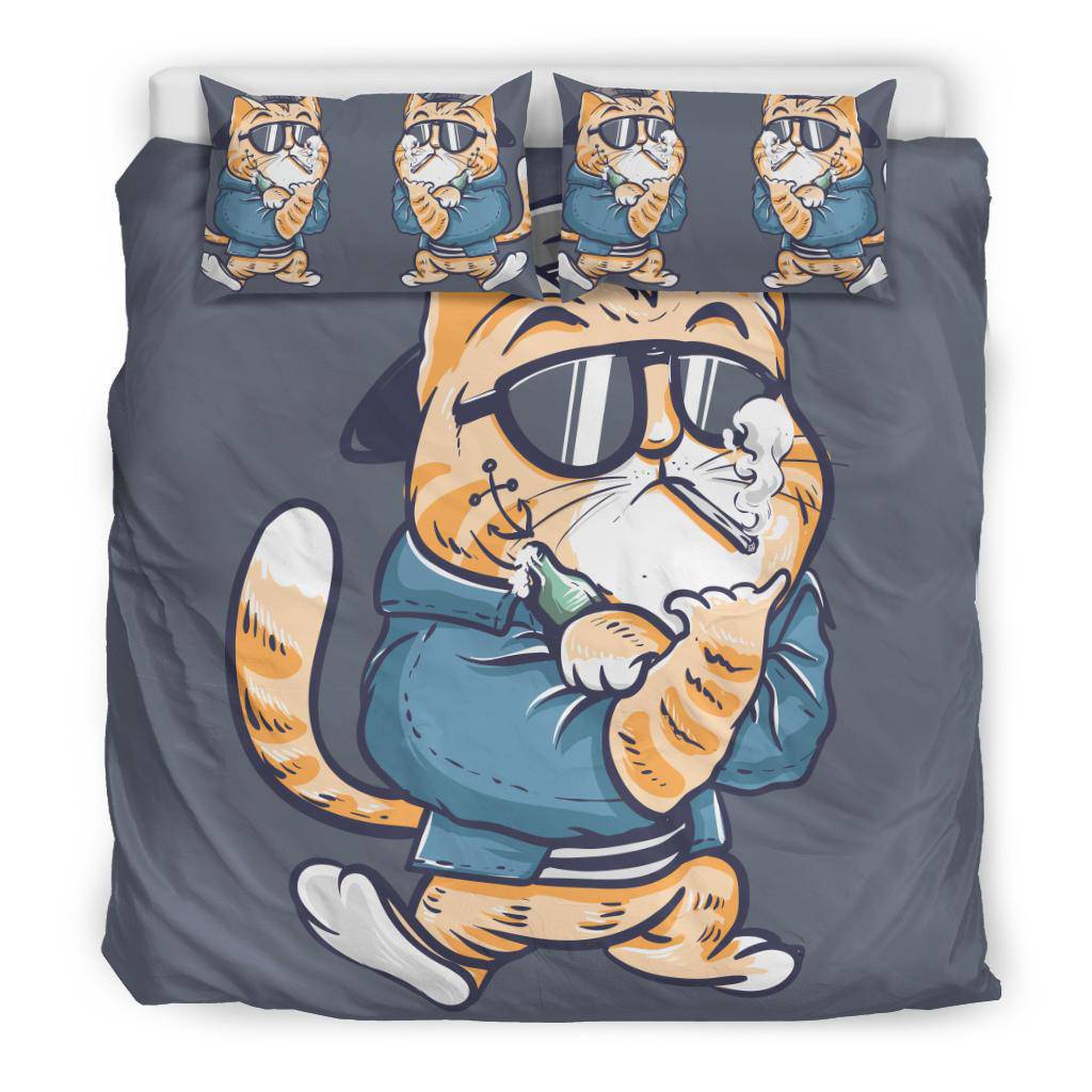 Bad Boy Cat Character Art Pet Bedding Set - Top Content | POD Collection | Free Shipping