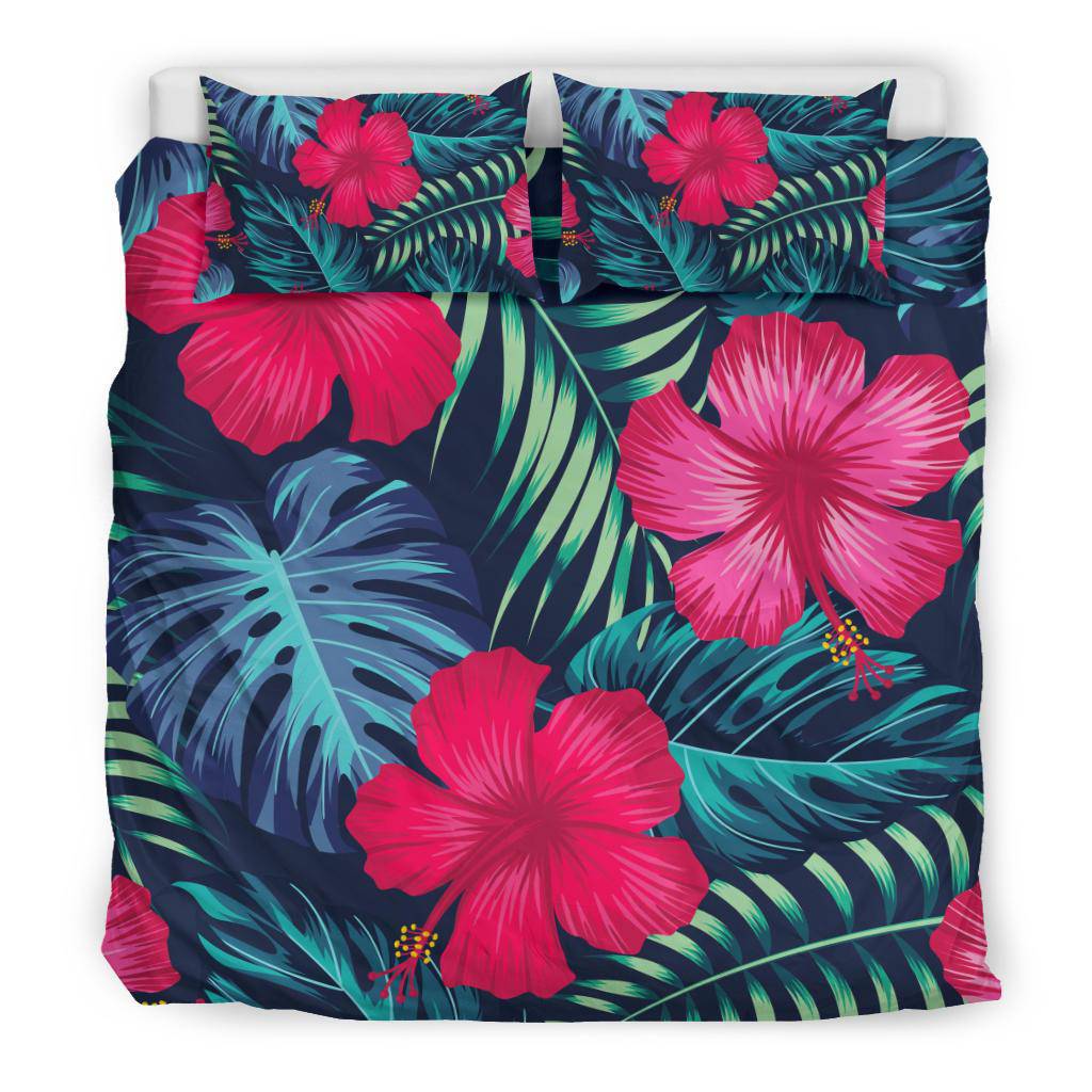 Beautiful Floral Tropical Leaves Bedding Set - Top Content | POD Collection | Free Shipping