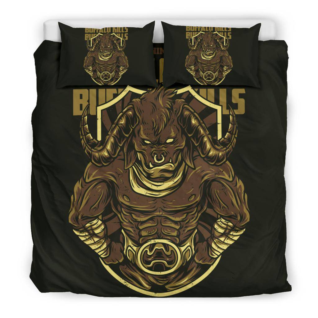 Buffalo Kills Strong Animal Art Bedding Set - Top Content | POD Collection | Free Shipping