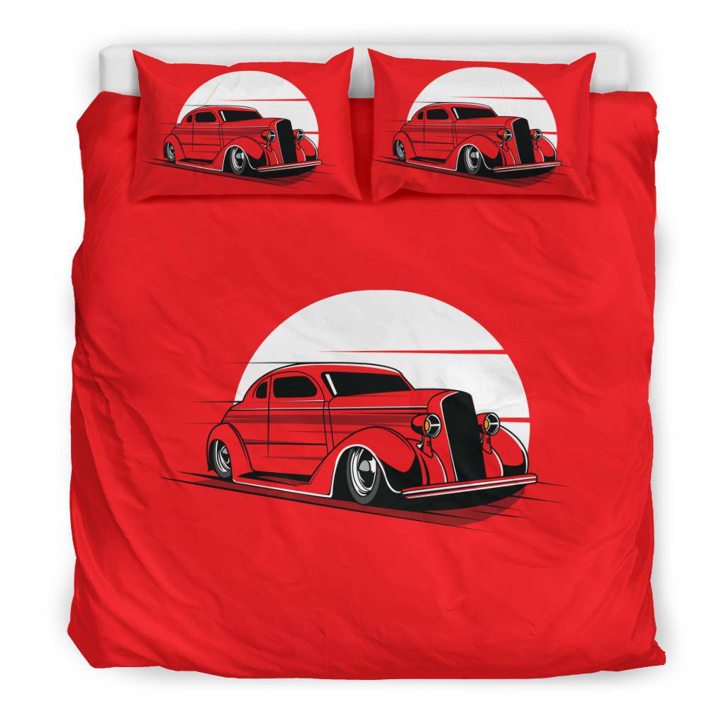 Classic Car Moon Art Cartoon Bedding Set - Top Content | POD Collection | Free Shipping