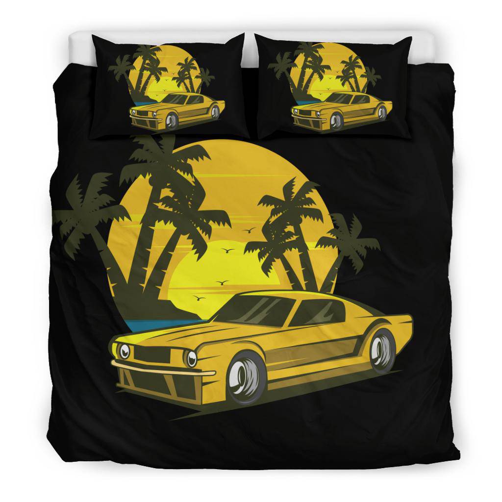 Classic Sunrise Car Auto Cartoon Bedding Set - Top Content | POD Collection | Free Shipping