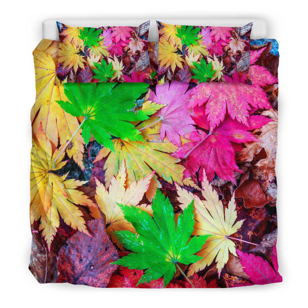 Colorful Autumn Maple Leaves Bedding Set - Top Content | POD Collection | Free Shipping