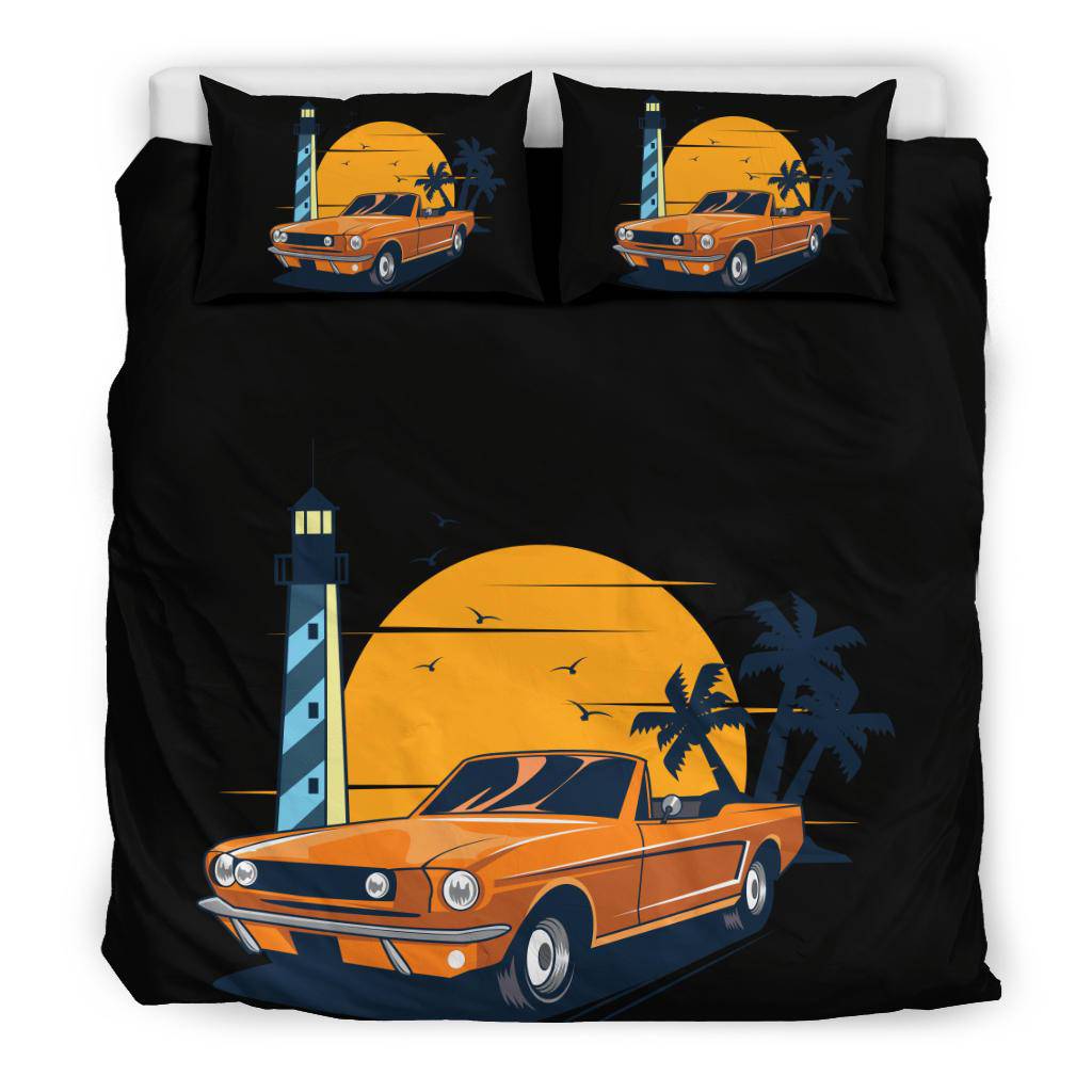 Convertible Car Lighthouse Sunset Bedding Set - Top Content | POD Collection | Free Shipping