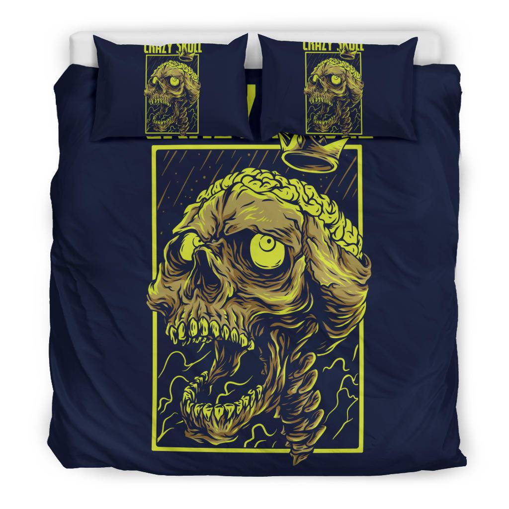 Crazy Skull Art Cartoon Drawing Bedding Set - Top Content | POD Collection | Free Shipping