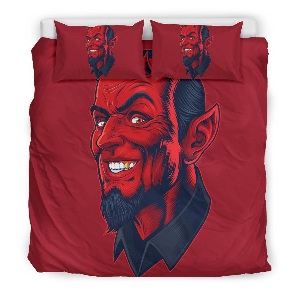 Devil Head Comic Style Art Cartoon Bedding Set - Top Content | POD Collection | Free Shipping