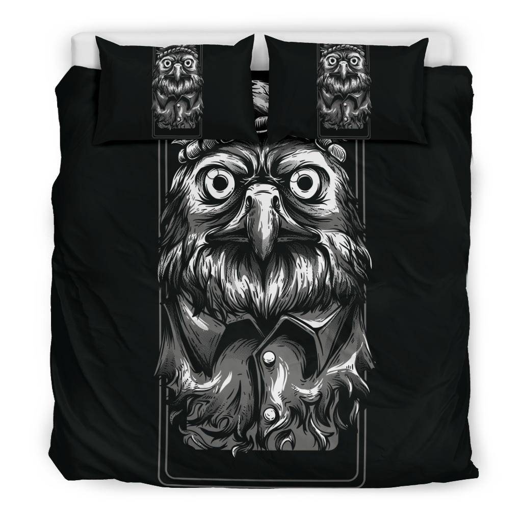 Hippie Eagle Black and White Art Bedding Set - Top Content | POD Collection | Free Shipping