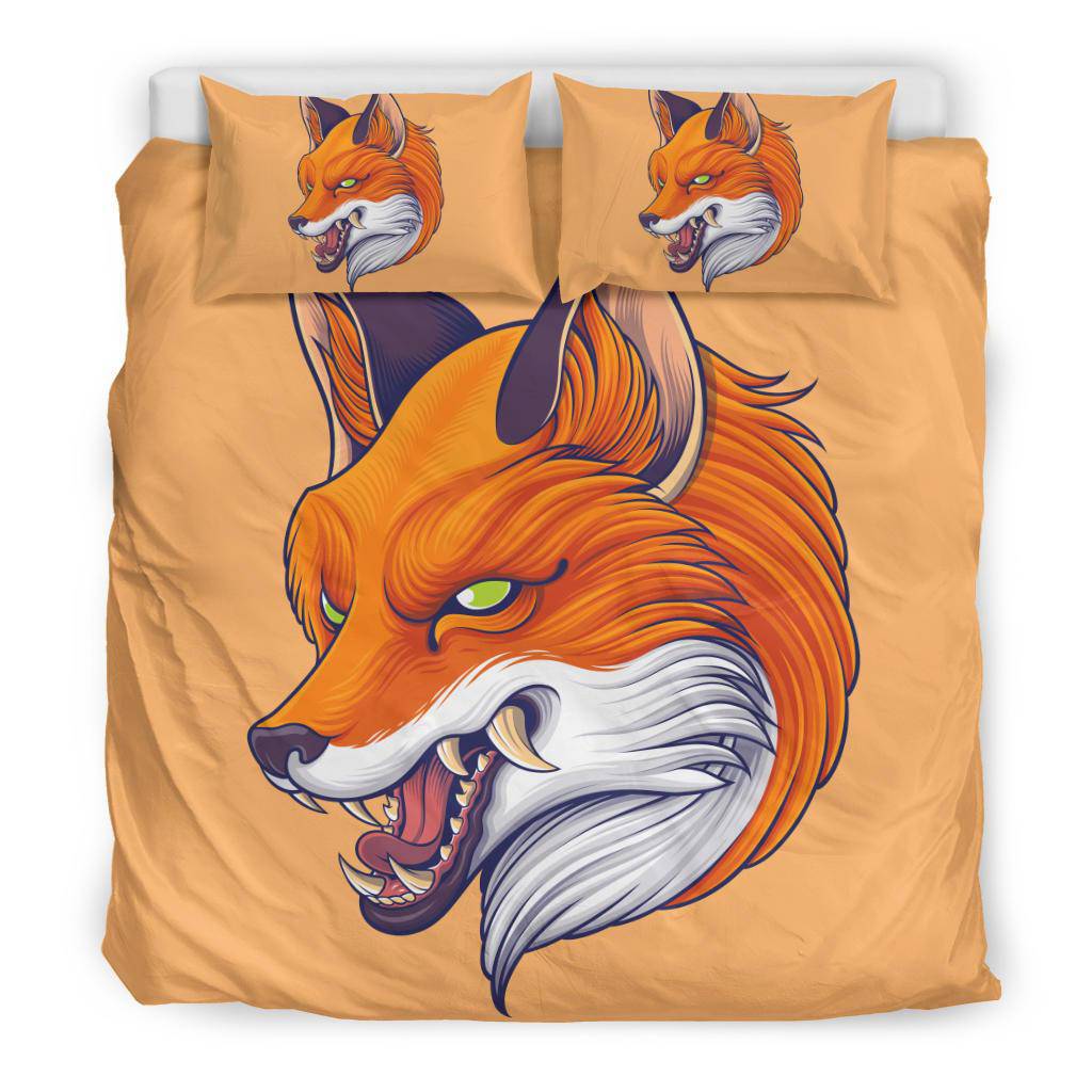 Japanese Style Red Fox Art Cartoon Bedding Set - Top Content | POD Collection | Free Shipping