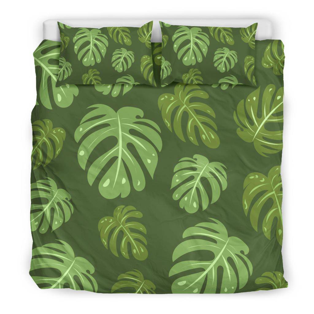 Minimal Ficus Tropical Leaves Art Bedding Set - Top Content | POD Collection | Free Shipping