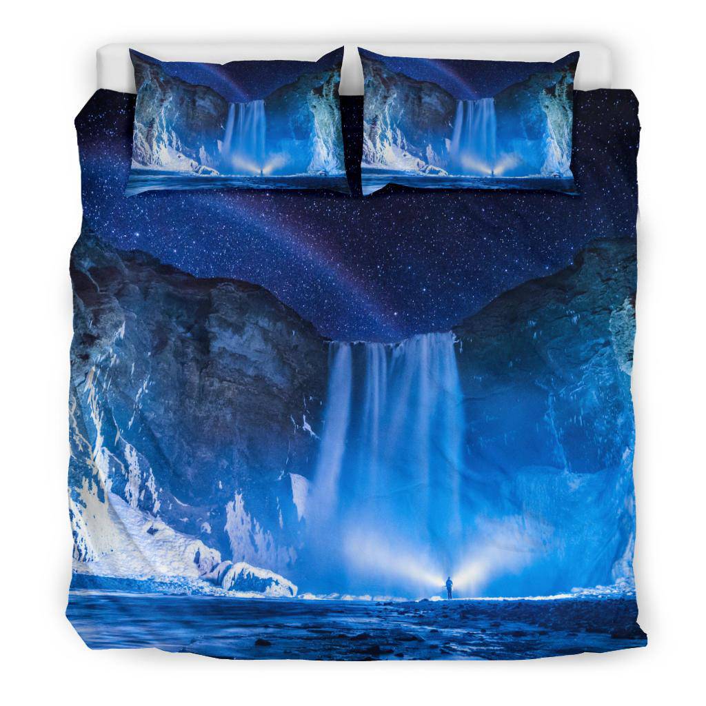 Nightsky Stars Blue Waterfall Bedding Set - Top Content | POD Collection | Free Shipping