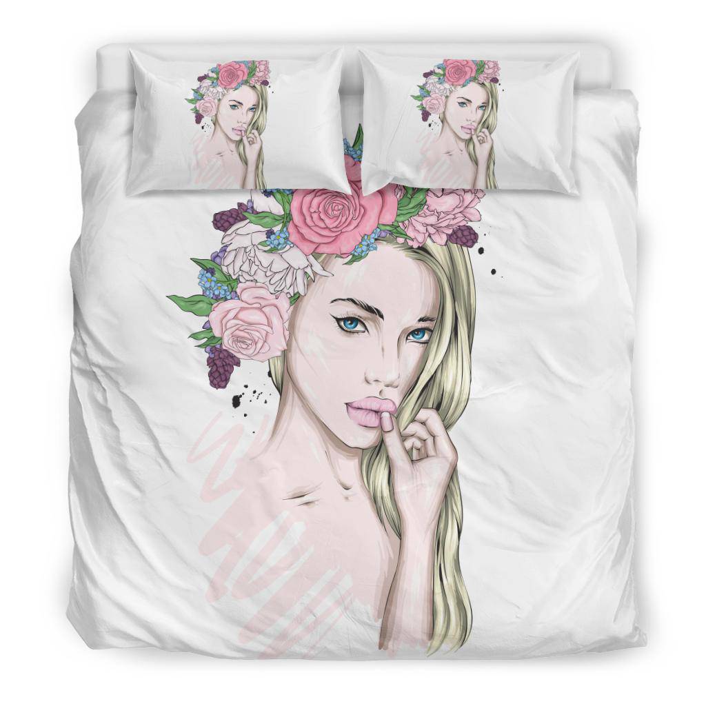 Beautiful Flower Wreath Girl Bedding Set - Top Content | POD Collection | Free Shipping