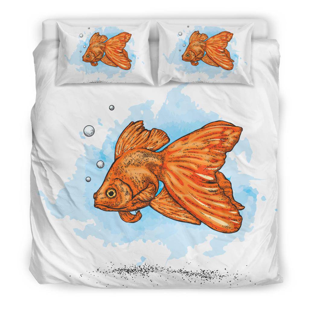 Beautiful Gold Sea Fish Art Bedding Set - Top Content | POD Collection | Free Shipping