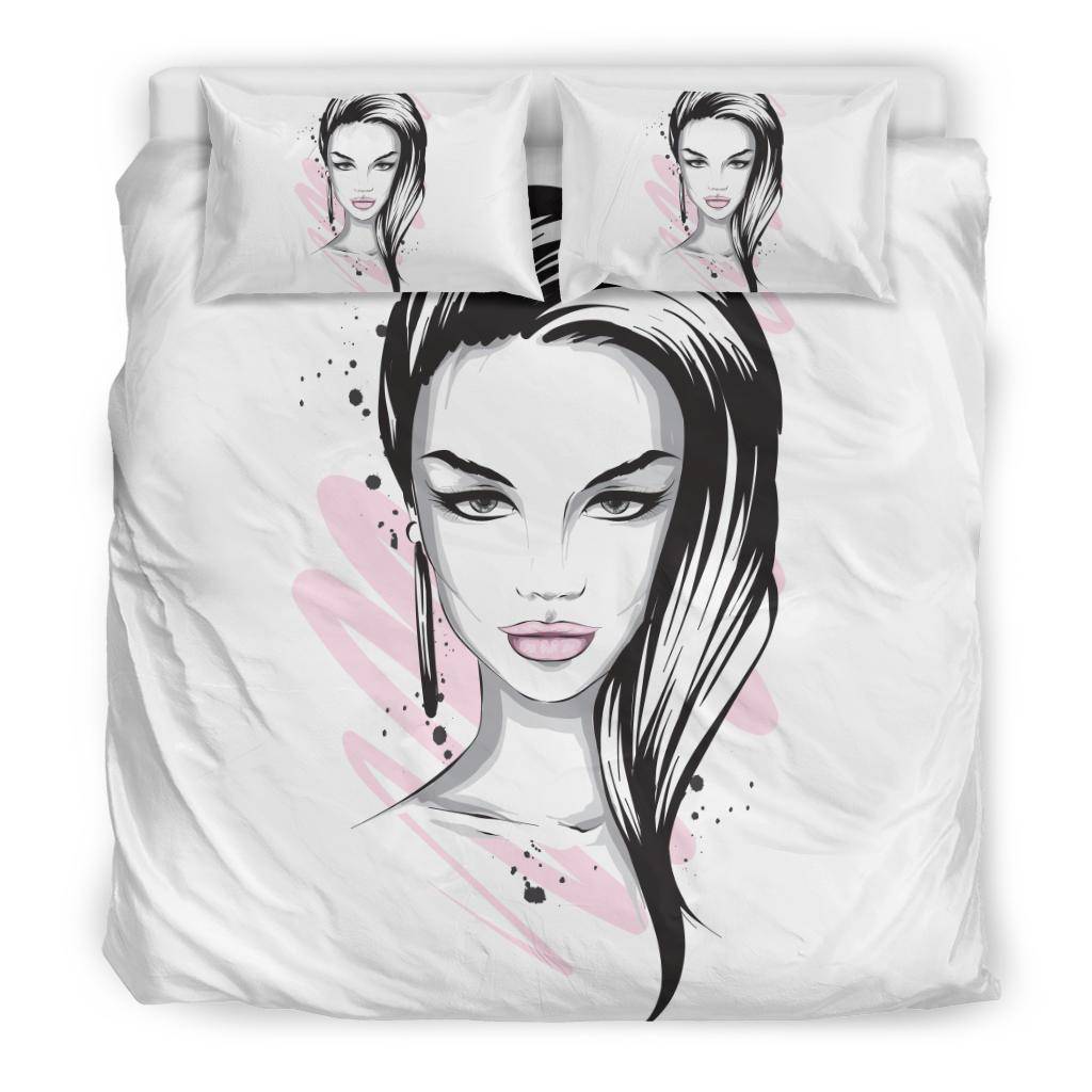 Beautiful Stylish Cartoon Girl Bedding Set - Top Content | POD Collection | Free Shipping