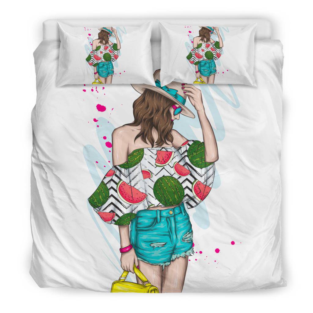 Beautiful Stylish Summer Girl Bedding Set - Top Content | POD Collection | Free Shipping