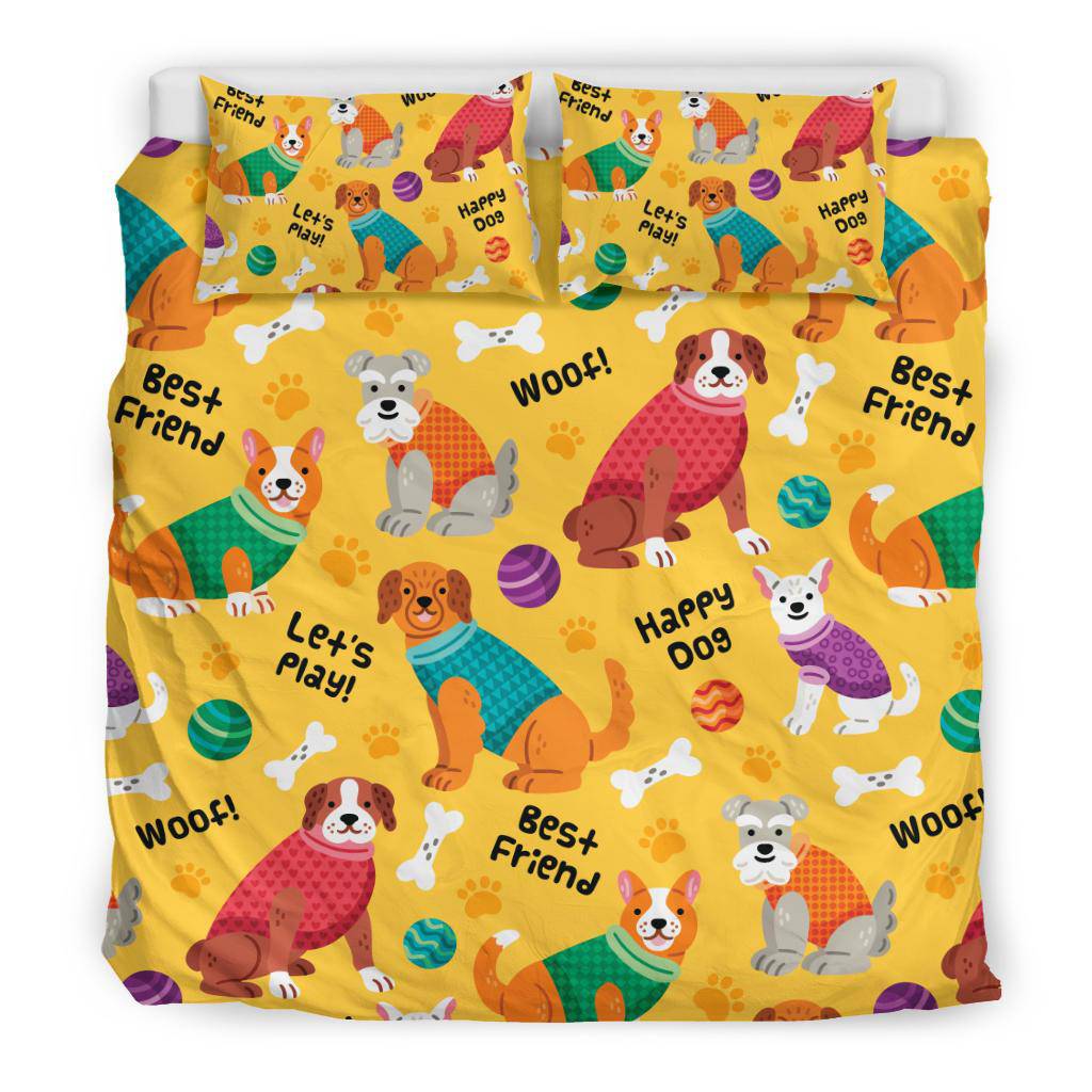 Best Friend Woof Colourful Do Bedding Set - Top Content | POD Collection | Free Shipping