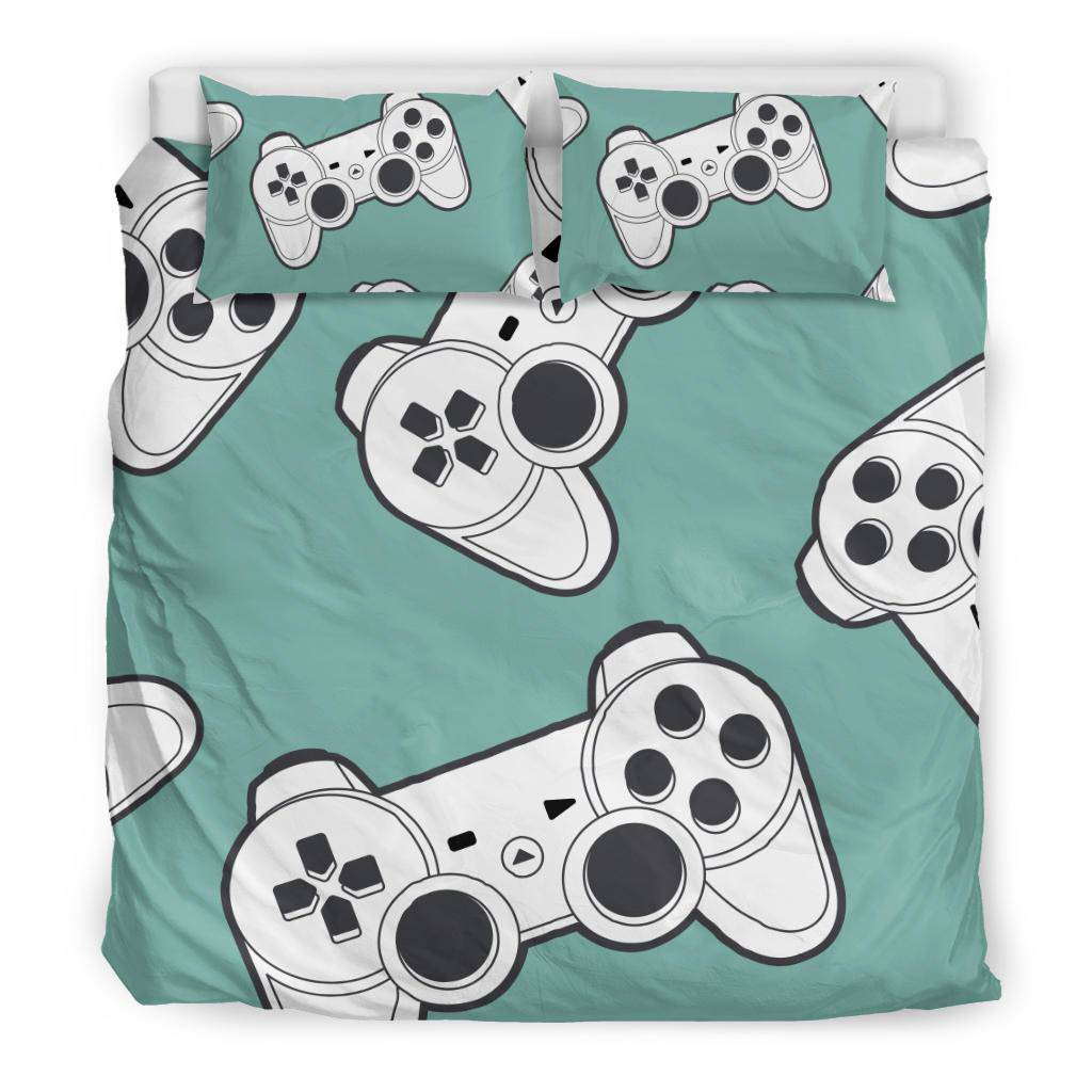 Cartoon Joystick Gamer Background Bedding Set - Top Content | POD Collection | Free Shipping