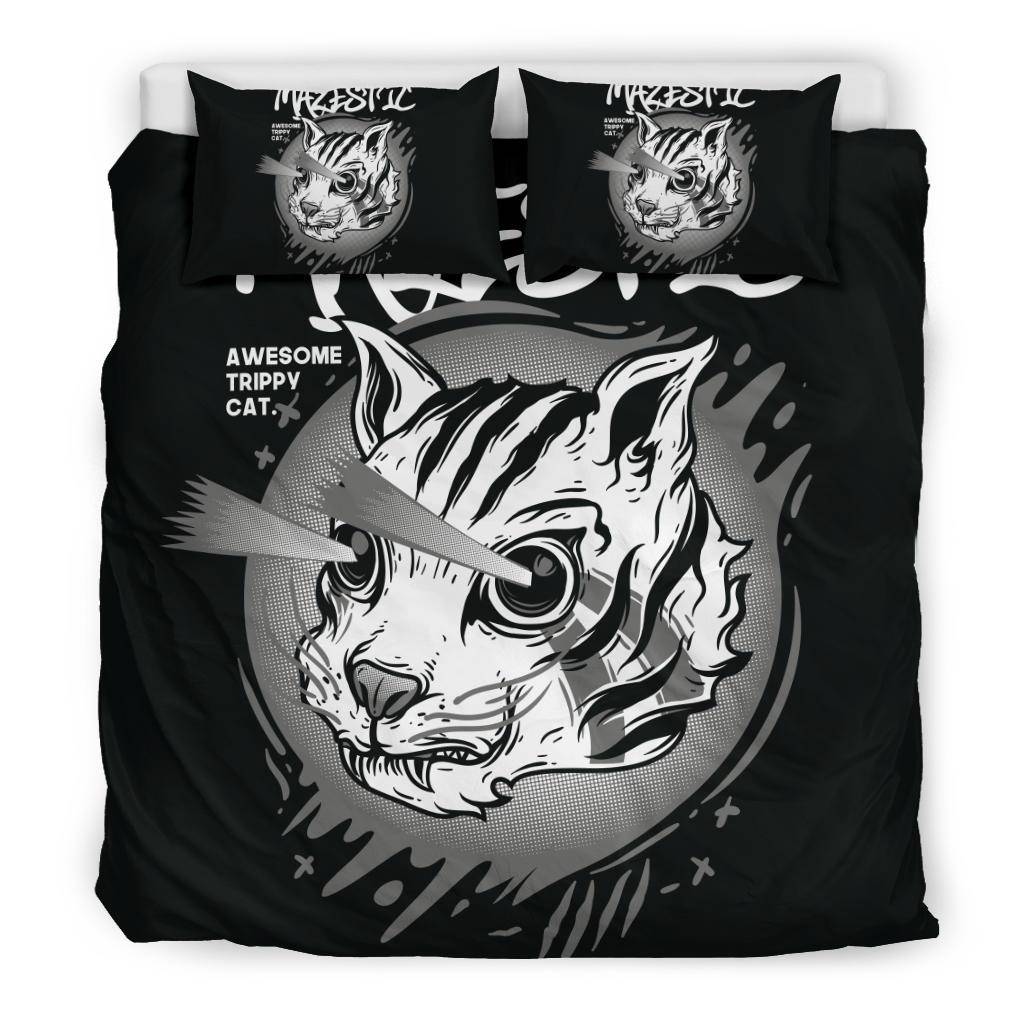 Cat Drawing Mazestic Awesome Kitten Bedding Set - Top Content | POD Collection | Free Shipping