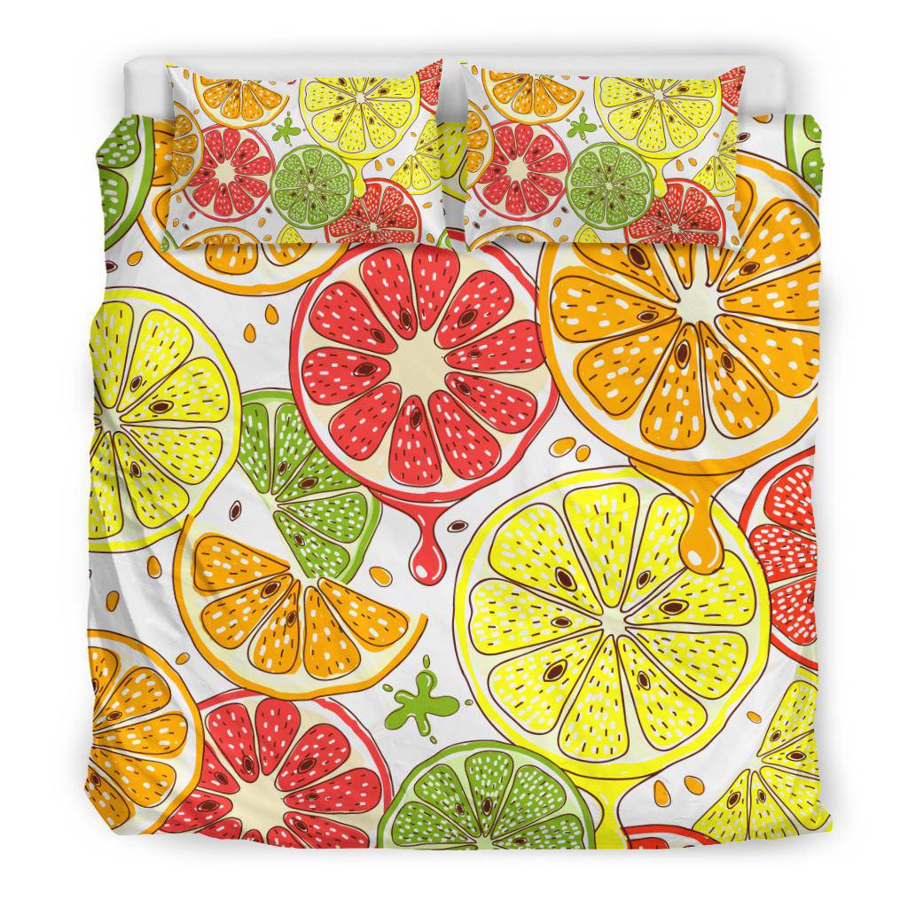 Plants Citrus Fruit Beautiful Art Bedding Set - Top Content | POD Collection | Free Shipping