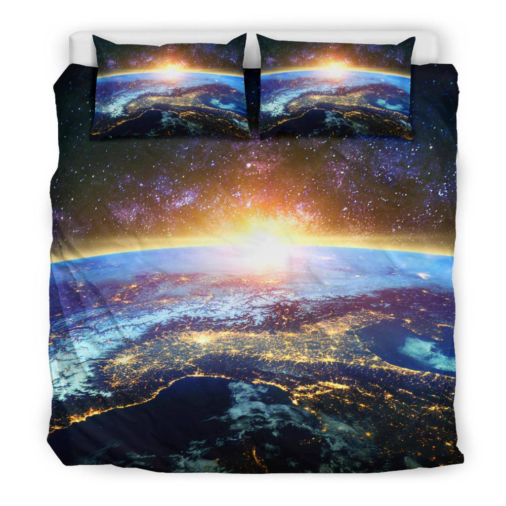 Real Nasa Earth Galaxy View Bedding Set - Top Content | POD Collection | Free Shipping