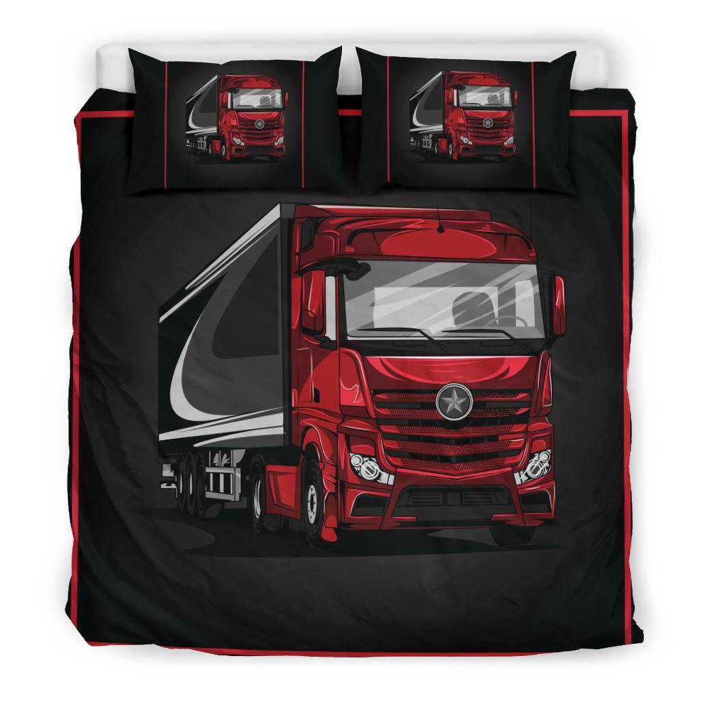 Red Star Truck Cartoon Bedding Set - Top Content | POD Collection | Free Shipping