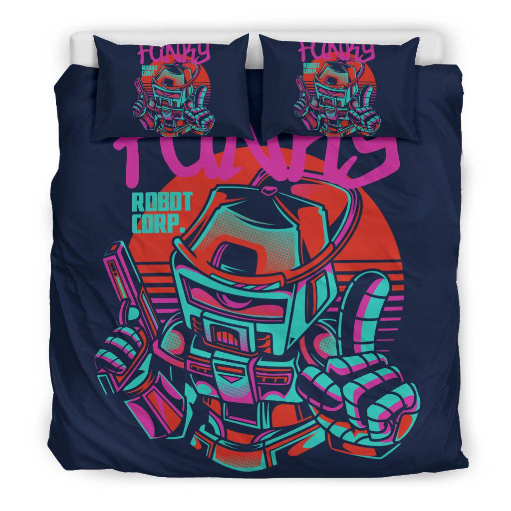 Funky Robot Japanese Art Figure Cartoon Bedding Set - Top Content | POD Collection | Free Shipping