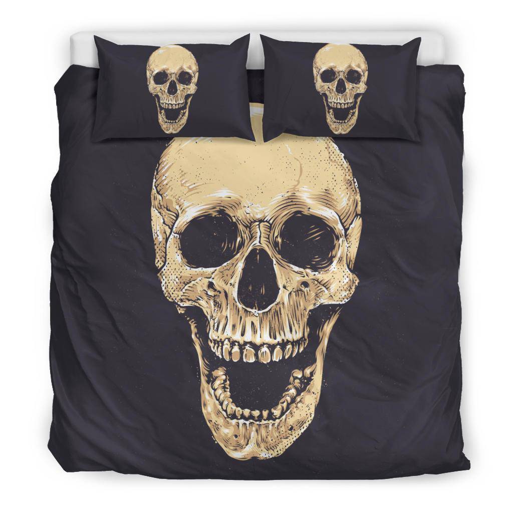 Realistic Skull Hand Drawn Art Cartoon Bedding Set - Top Content | POD Collection | Free Shipping