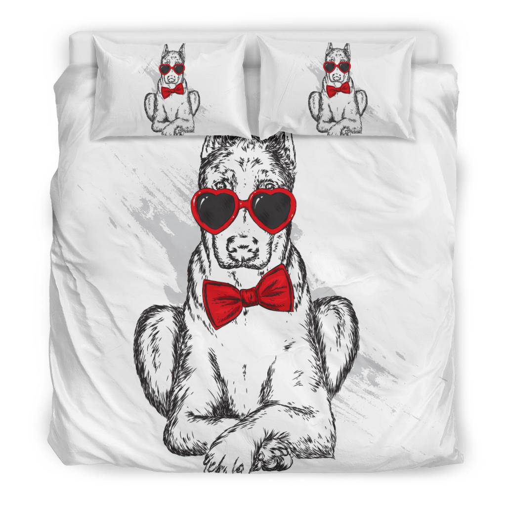 Beautiful Doberman Dog With Glasses and Bow Tie Bedding Set - Top Content | POD Collection | Free Shipping