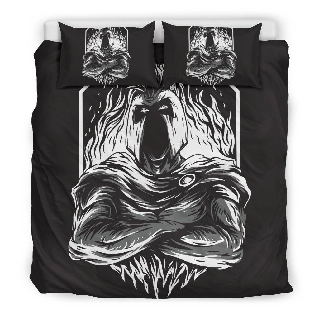 Super Spartan Drawing Art B&W Bedding Set - Top Content | POD Collection | Free Shipping