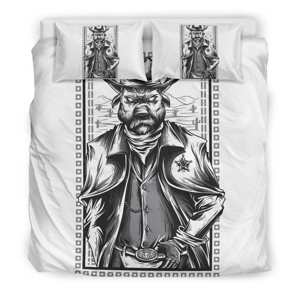 Western Ranger Cowboy Art Cartoon Bedding Set - Top Content | POD Collection | Free Shipping