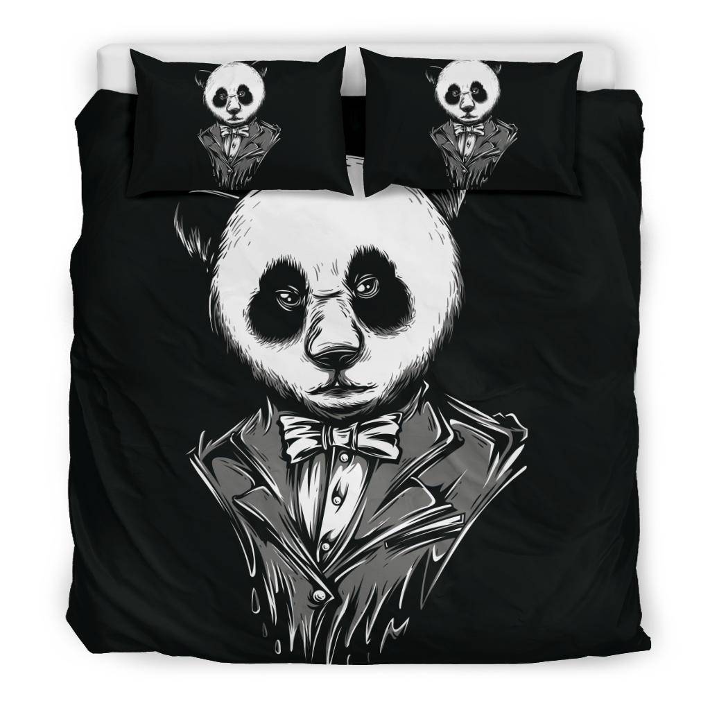 White Black Panda Cartoon Bedding Set - Top Content | POD Collection | Free Shipping