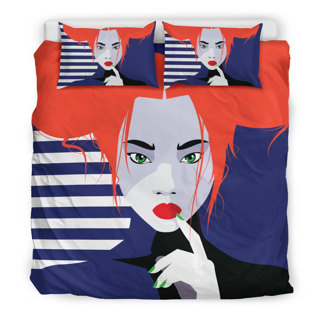 Asian Style Woman Fashion Art Bedding Set - Top Content | POD Collection | Free Shipping