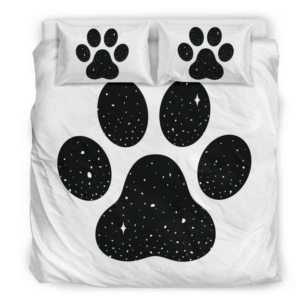 Dog Paw Stars Illustration Drawing Bedding Set - Top Content | POD Collection | Free Shipping