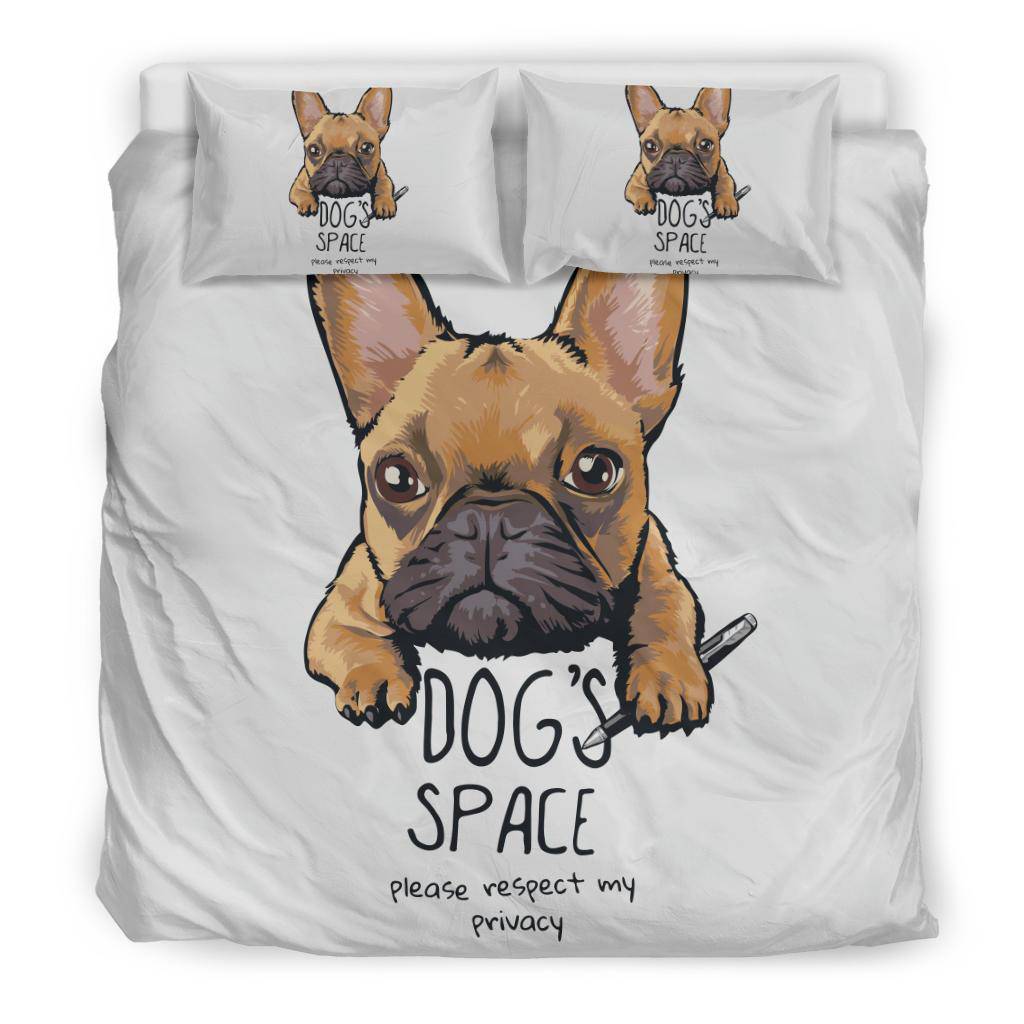 Dog's Space Respect My Privacy Cool French Bulldog Bedding Set - Top Content | POD Collection | Free Shipping