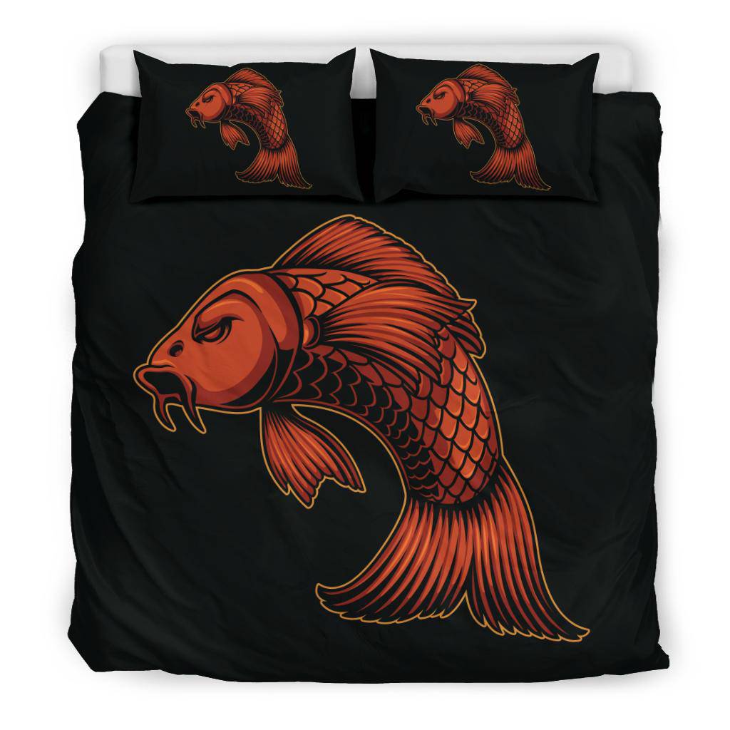 Fishing Koi Karp Illustration Cartoon Bedding Set - Top Content | POD Collection | Free Shipping