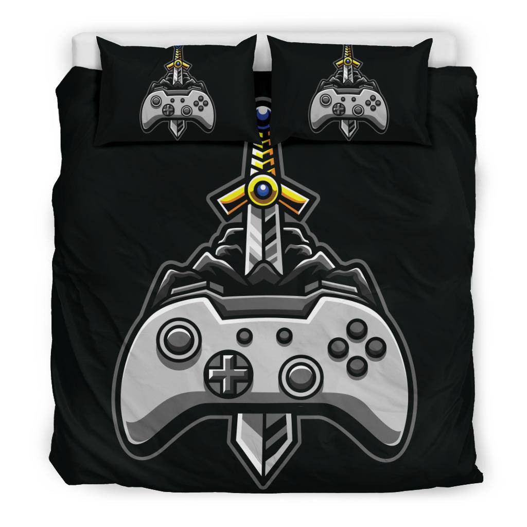 Gaming Joy Stick With Sword Cartoon Bedding Set - Top Content | POD Collection | Free Shipping