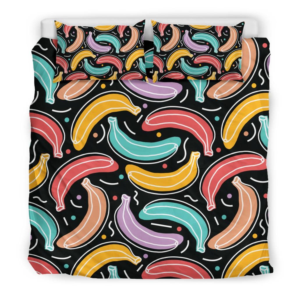 Colorful Banana Pattern Bedding Set - Top Content | POD Collection | Free Shipping