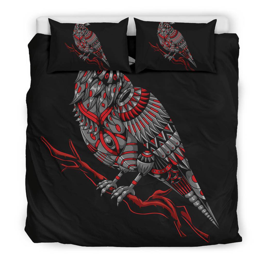 Mandala Zentangle Beautiful Crow Illustration Bedding Set - Top Content | POD Collection | Free Shipping