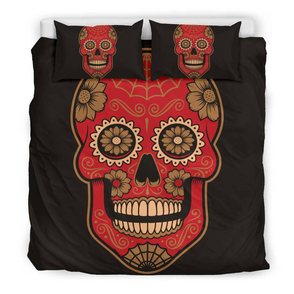 Mexican Sugar Skull Cool Cartoon Illustration Bedding Set - Top Content | POD Collection | Free Shipping