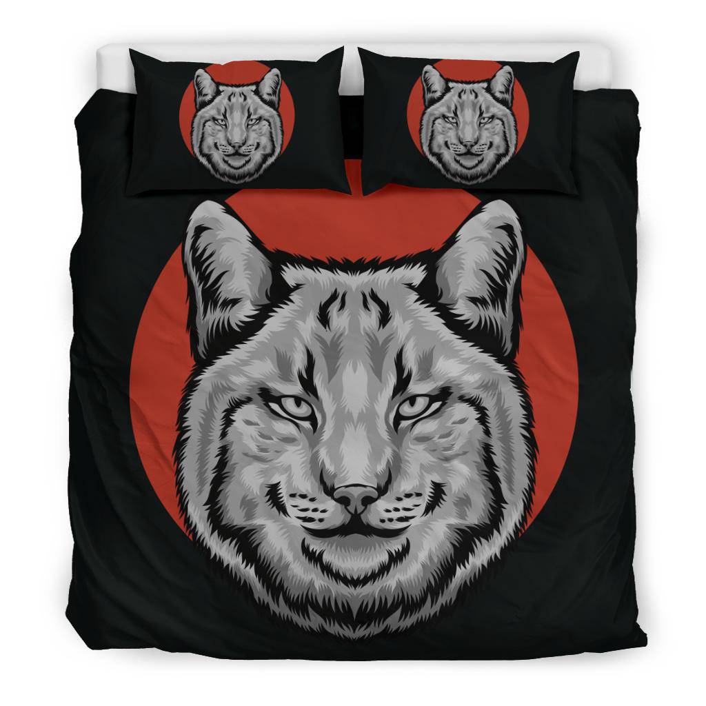 Red Moon Cat Head Cartoon Illustration Bedding Set - Top Content | POD Collection | Free Shipping