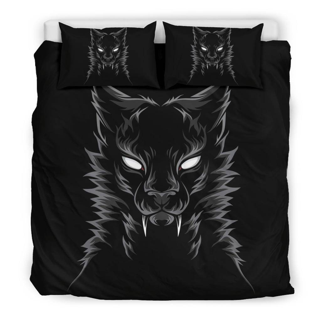 Scary Beast Leopard Black Bedding Set - Top Content | POD Collection | Free Shipping