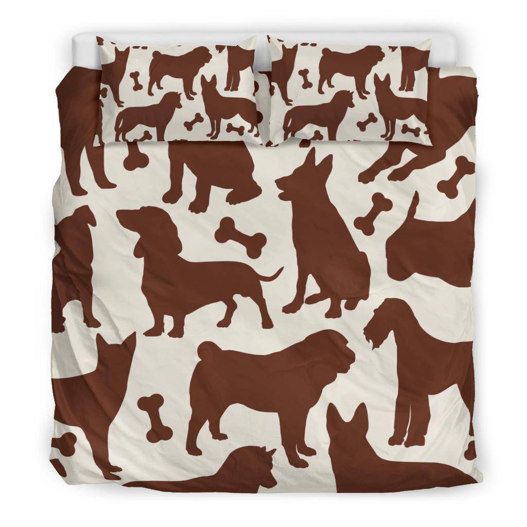 Seamless Cool Dog Pattern Background Bedding Set - Top Content | POD Collection | Free Shipping