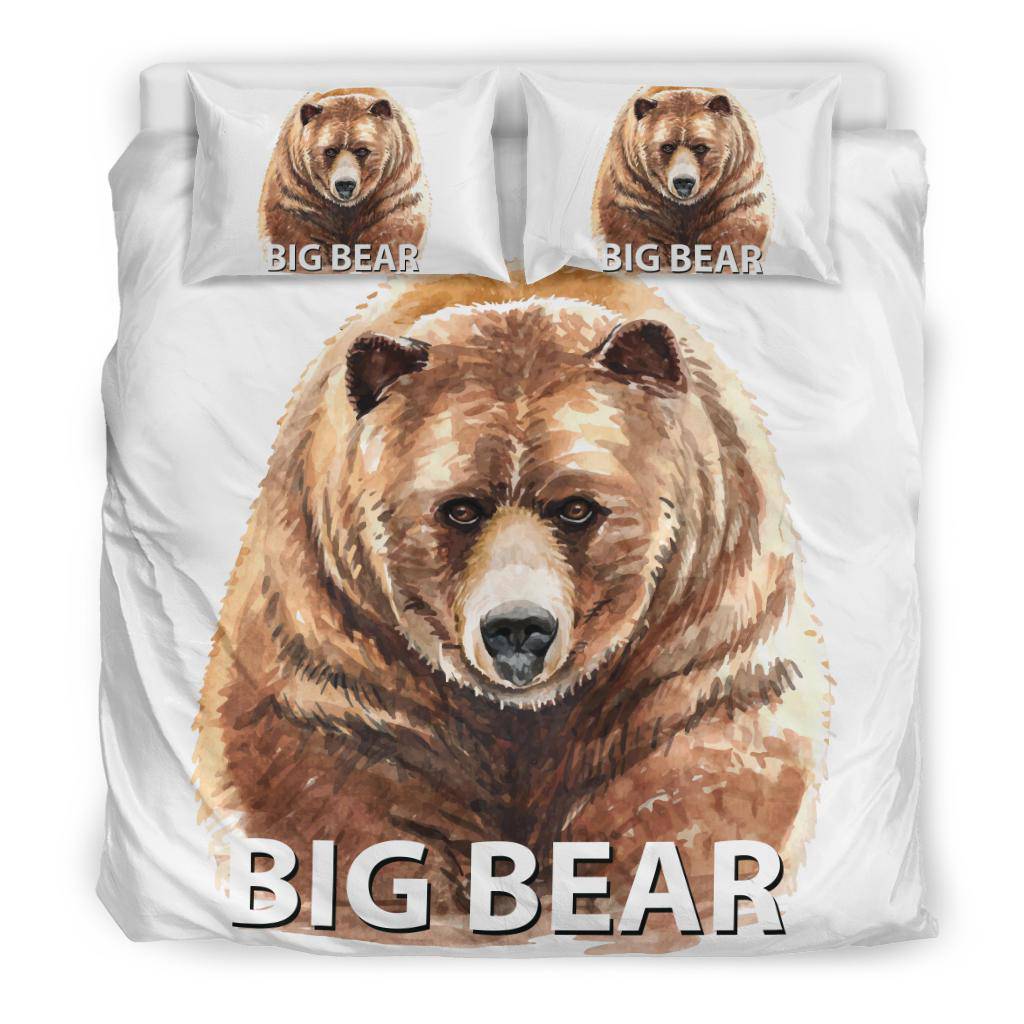 Bear Drawing Watercolor Painting Bedding Set - Top Content | POD Collection | Free Shipping