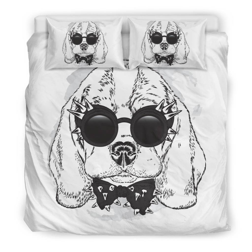 Cool Beagle Punk Dog with Sunglasses Bedding Set - Top Content | POD Collection | Free Shipping