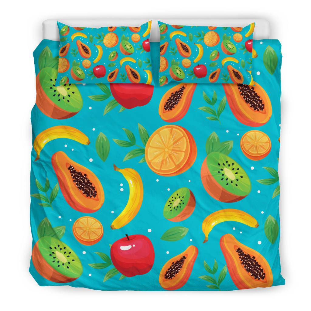 Delicious Fruit Pattern Banana Papaja Orange Bedding Set - Top Content | POD Collection | Free Shipping