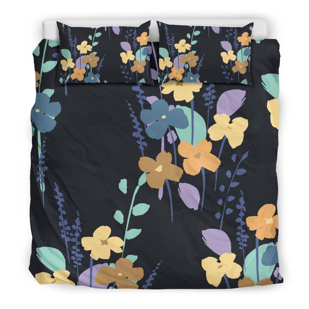 Floral Seamless Pattern Plants Flowers Bedding Set - Top Content | POD Collection | Free Shipping