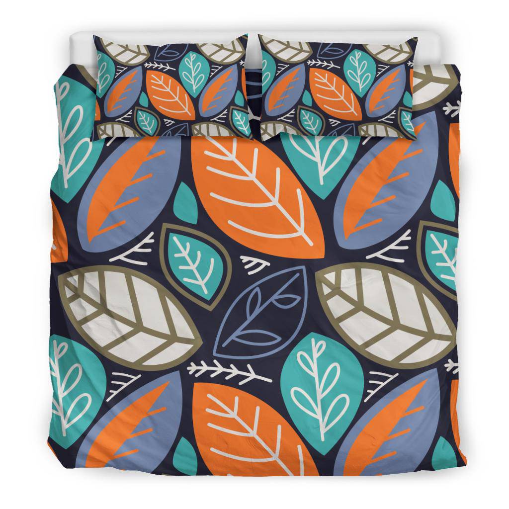 Leaf Foliage Colourful Seamless Pattern Bedding Set - Top Content | POD Collection | Free Shipping