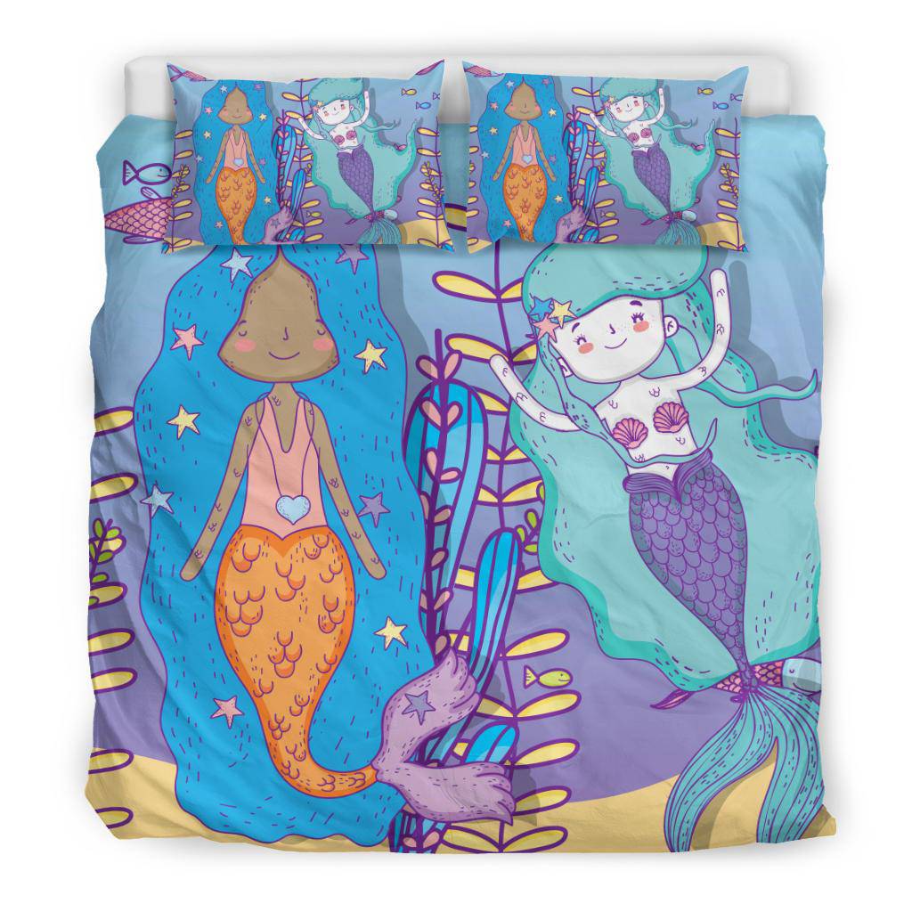 Two Mermaids Underworld Friends Bedding Set - Top Content | POD Collection | Free Shipping