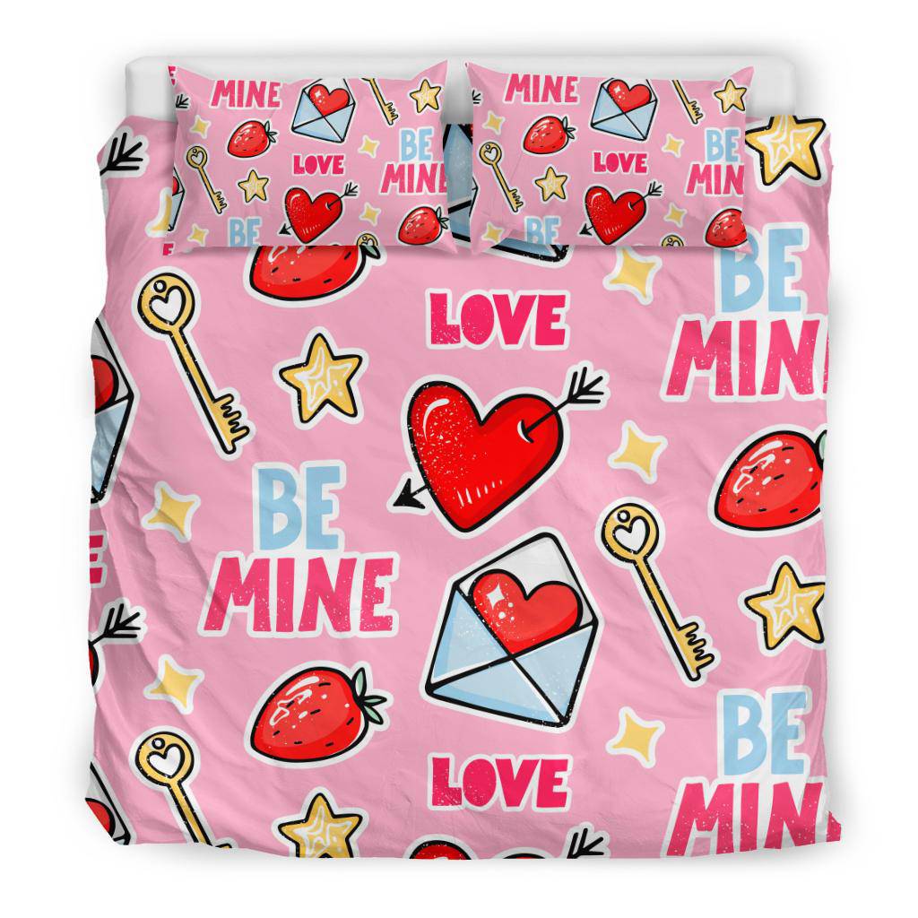 Valentine's Day Seamless Pattern, Be My Love Bedding Set - Top Content | POD Collection | Free Shipping