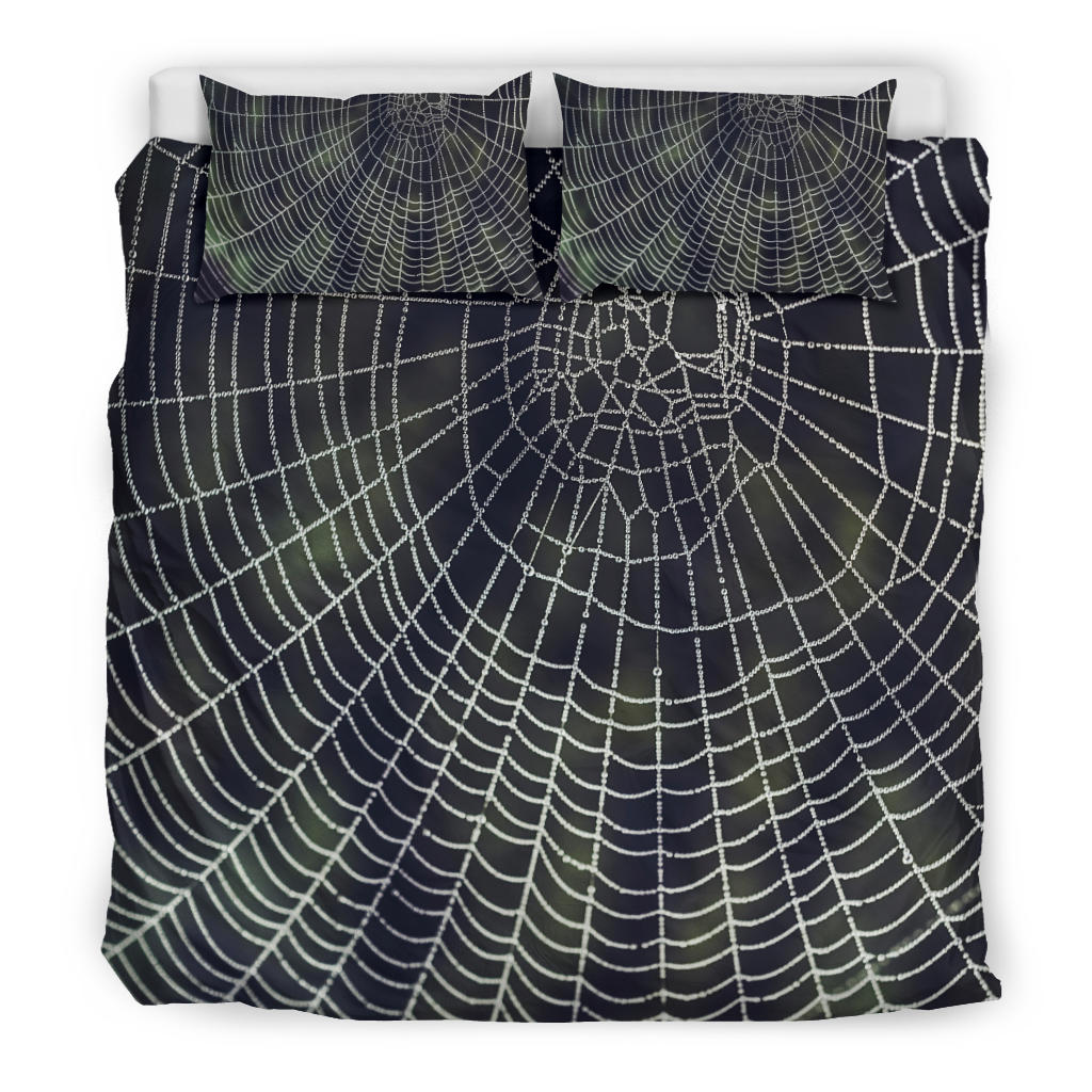 Spider Web Dew Garden Water Drops Bedding Sets