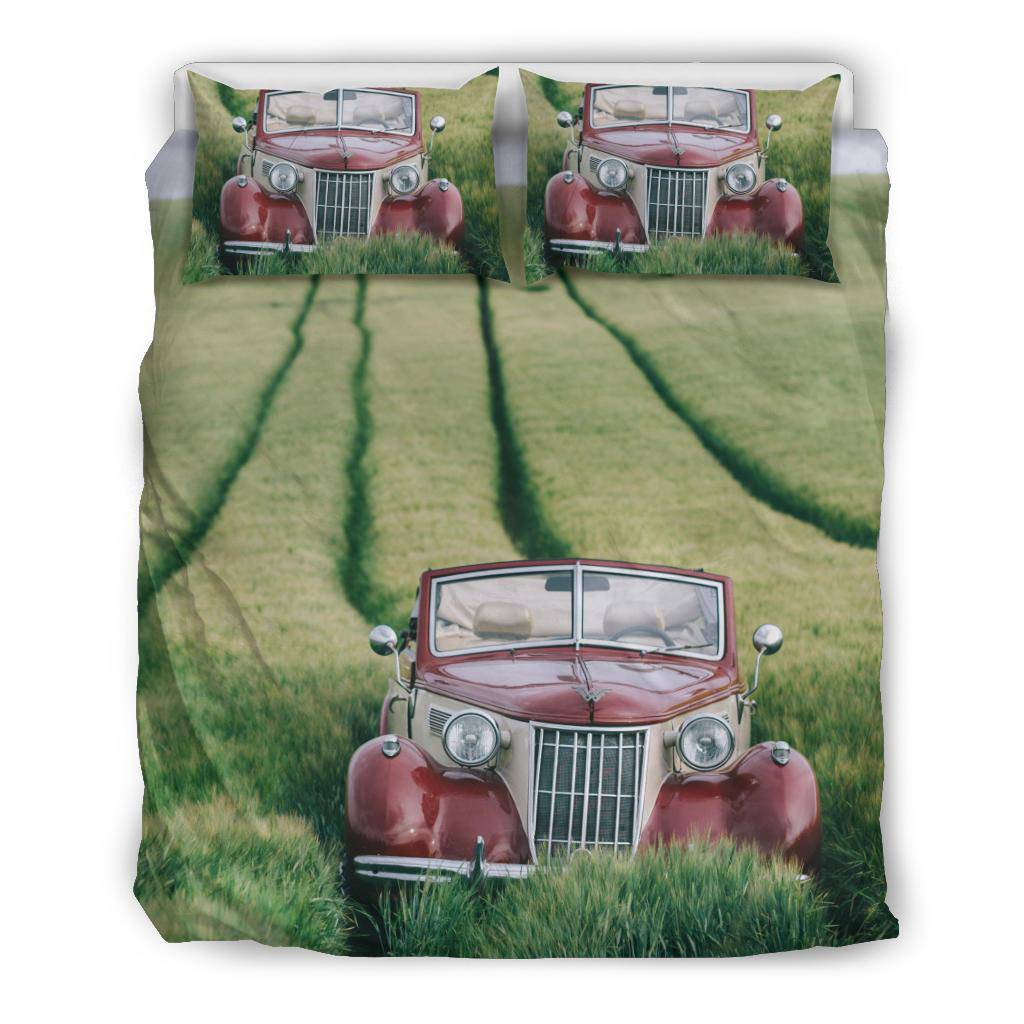 Stylish Retro Car Bedding Set - Top Content | POD Collection | Free Shipping